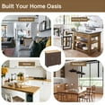 thumbnail image 4 of Walsunny Kitchen Island on Wheels with Storage Cabinet & 3 Drawer, 39.7" Width Rolling Kitchen Table, Cart Handle for Towel Rack or Free Mobility Brown, 4 of 9