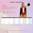 thumbnail image 7 of iiniim Women's Ringmaster Circus Ring Leader Outfit Master Lion Tamer Fancy Dress Bodysuit Black XL, 7 of 7