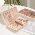 thumbnail image 6 of BZSMCE Leather Jewelry Box - Rectangular The Golden Leopards Pattern 8.27x5.5x1.78in Beige, 6 of 8