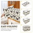 thumbnail image 4 of Butterfly Print Beige Background Large Storage Bins with Linen Collapsible Lid Storage Box 16.7 x 12.6 x 11.8in, 4 of 7