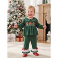 thumbnail image 6 of RUINIXCW Toddler Baby Girl Christmas Outfit Long Sleeve Tops and Bell Bottoms 2Pcs, 6 of 8