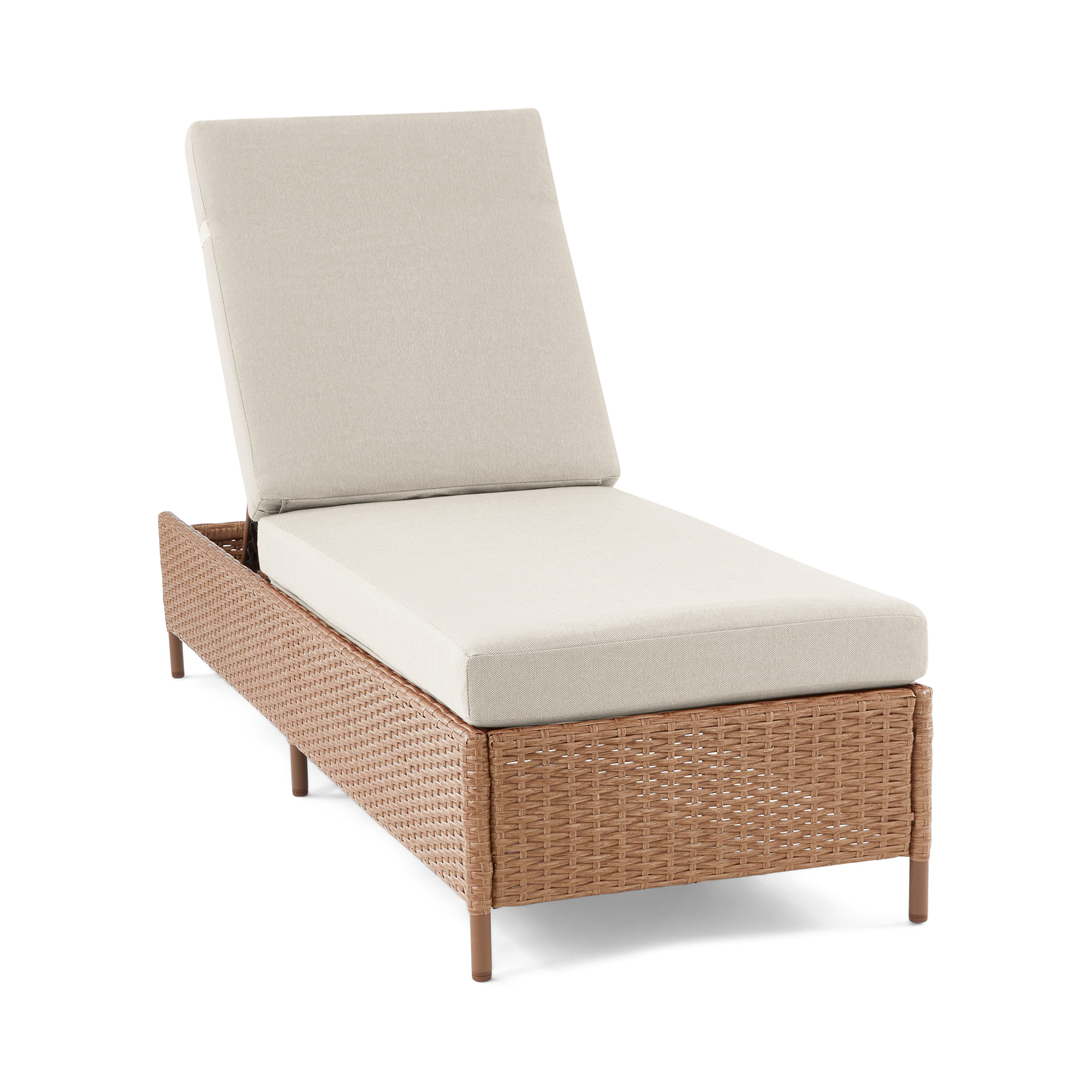 Mainstays Chelsea Outdoor Patio Steel Chaise Lounge,Beige
