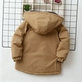 thumbnail image 3 of Cethrio Boys Winter Coats, Long Sleeve Zip up Windproof Warm Winter Jackets Khaki Size 3-4 T, 3 of 8