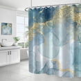 thumbnail image 7 of CAILDANL Blue Marble Shower Curtain Waterproof Shower Curtain for Bathroom Decor Printed Washable Shower Curtain with Hooks 72x72 Inch, 7 of 7