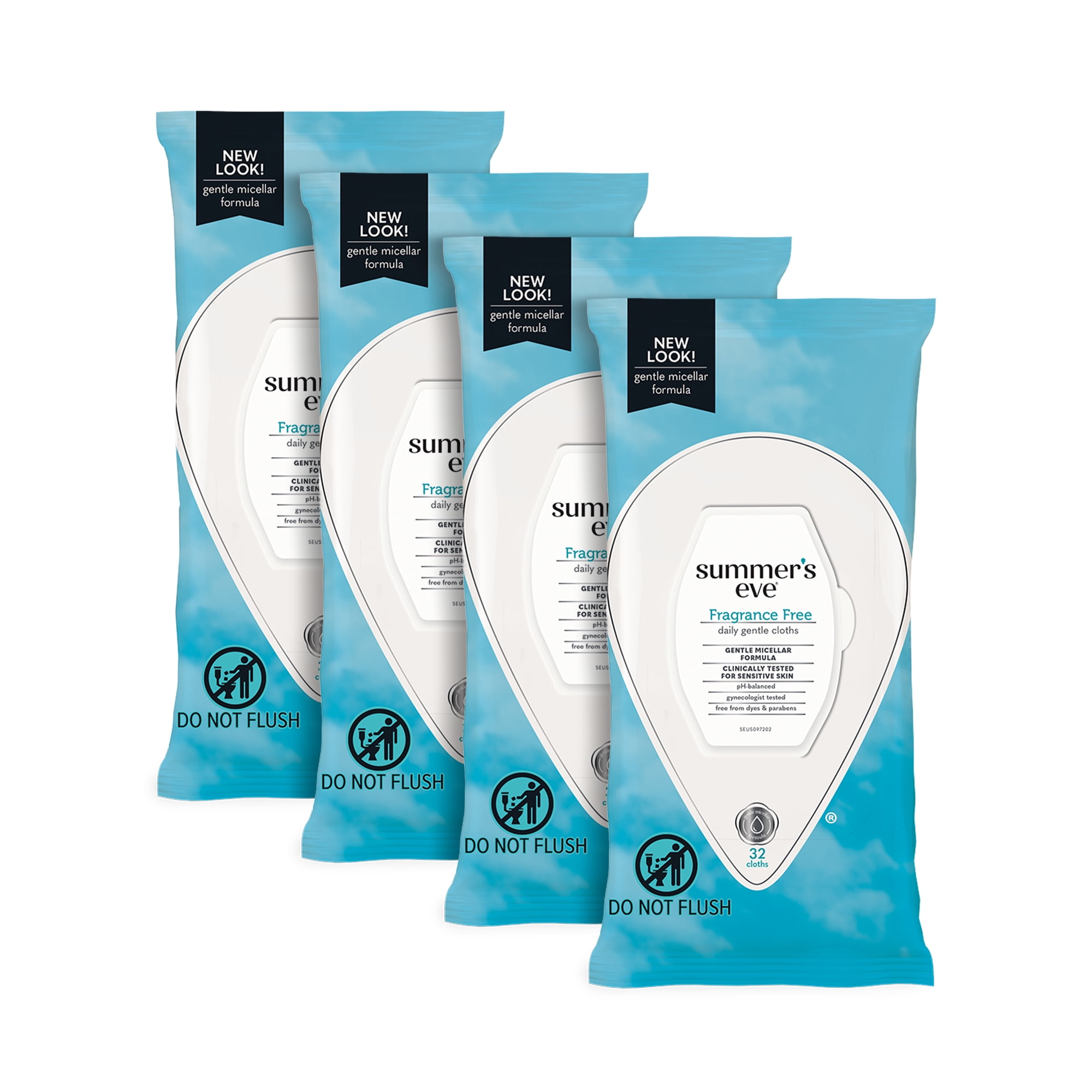 Summer’s Eve Fragrance Free Gentle Daily Feminine Wipes, pH balanced