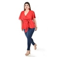 thumbnail image 2 of Blusa de encaje Roman Fashion /Tallas Extras, 5113 (Rojo) rojo 36, 2 of 6