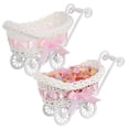 thumbnail image 5 of Raindrops  2 Pcs Baby Shower Favors Basket Decor Simulated Rattan Cart Adult, 5 of 8