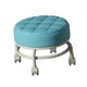 thumbnail image 5 of Taburete con ruedas giratorias de 360  degree, taburete con ruedas de polea, ruedas giratorias universales pequeñas y resistentes, mini taburete móvil para Azul BLESIY Asiento rodante bajo, 5 of 8