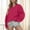 Hot Pink, variant on Solid Color V Neck Long Sleeved Hoodless Sweatshirt for Women Crop Top with Hood Ladies Athletic Hoodies Big Hoodies Women Bohemian Jacket No Hood Women Graphic Sweatshirts Women Trendy Dark