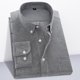 thumbnail image 1 of Blusa y camisa de manga larga con cuello vuelto para hombre, camisa informal de negocios a la moda con botones de color liso y cómoda, top de algodón para hombre, 1 of 5
