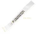 thumbnail image 2 of FOMIYES White Graduation Sash for Decoration Use Soft Fabric Material One Size Fits Most 2 Pieces, 2 of 8