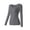 Gray, variant on ABSUYY Womens Thermal Underwear Top, Long Sleeve Round Neck Seamless Base Layer, Stretchy Warm Slim Fit Shirt, Black,Size L