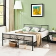 thumbnail image 2 of Costway Queen Metal Platform Bed Frame with Headboard and Footboard No Box Spring Needed, 2 of 9