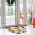thumbnail image 2 of CURLYOOT Funny Cartoon Dog Pet Half Round Door Mat 40'' x 63'', Indoor Outdoor Entrance Rug, Semi Circular Area Rug, Non Slip Washable Absorbent Doormat, Laundry Room Rug, 2 of 7