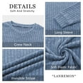 thumbnail image 5 of LANREMON Women's Plus Size Crewneck Long Sleeve Tops Casual Lightweight Fall Pullover Tunic Sweaters Shirts, 5 of 7