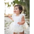 thumbnail image 4 of Toddler Baby Girls Lace Ruffle Bodysuit Dress Sleeveless Tutu Skirt Romper Baby Outfits Sunsuit, 4 of 7