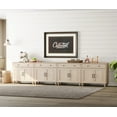 thumbnail image 4 of Light Beige Buffet Cabinet with with Storage Cabinets, Modern Farmhouse Kitchen Storage Cabinets 8 Doors and 4 Drawers, 134 inch, 4 of 6