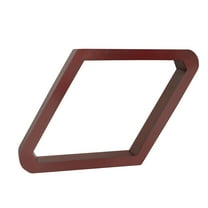 GSE Games & Sports Expert Deluxe Solid Wood 9-Ball Diamond Billiard Pool Ball Rack for 2-1/4" Pool Balls - Mahogany