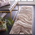 thumbnail image 2 of SAFAVIEH Meadow Joey Abstract Runner Rug, Brown/Beige, 2' x 8', 2 of 11