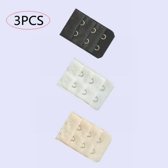 3Pcs 4 Hooks Adjustable Underwear Strap Extension Bra Buckles Extenders