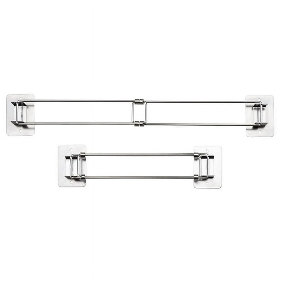 2Pcs RV Shower Corner Storage Bar- Adjustable Stainless Steel Rod for Corner Shelves in , Length 7-13 Inches