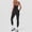 Black, variant on Workout Jumpsuits for Women Adjustable Spaghetti Strap Leggings Bodysuit Square Neck Sleeveless One Piece Yoga Unitard