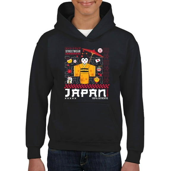 Japanese Streetwear Aesthetic Emoji - Retro Japan Youth's Hoodie