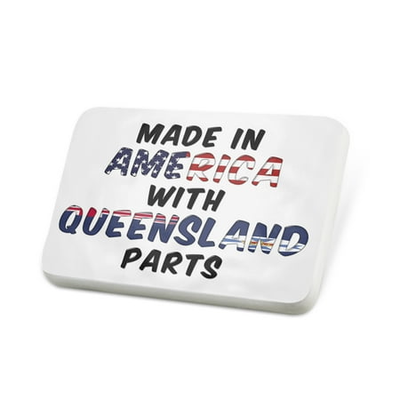 Porcelein Pin Made in America with Parts from Queensland Lapel Badge – NEONBLOND