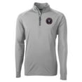 thumbnail image 2 of Men's-Cutter & Buck  Gray Inter Miami CF Adapt Eco Knit Stretch Recycled Raglan Quarter-Zip Pullover Top, 2 of 3