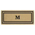 thumbnail image 1 of Nedia Home O2172M 24 x 57 Pouces Mince Double Cadre Photo Résistant en Fibre de Coco Porte Mat&44; Monogramme M - Noir, 1 of 1