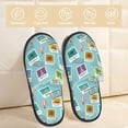 thumbnail image 2 of Balery World Travel1 Pantuflas de Casa de Felpa Silenciosas con Diseño Estampado, Zapatillas Cómodas Antideslizantes de Algodón para Interior-Large, 2 of 8