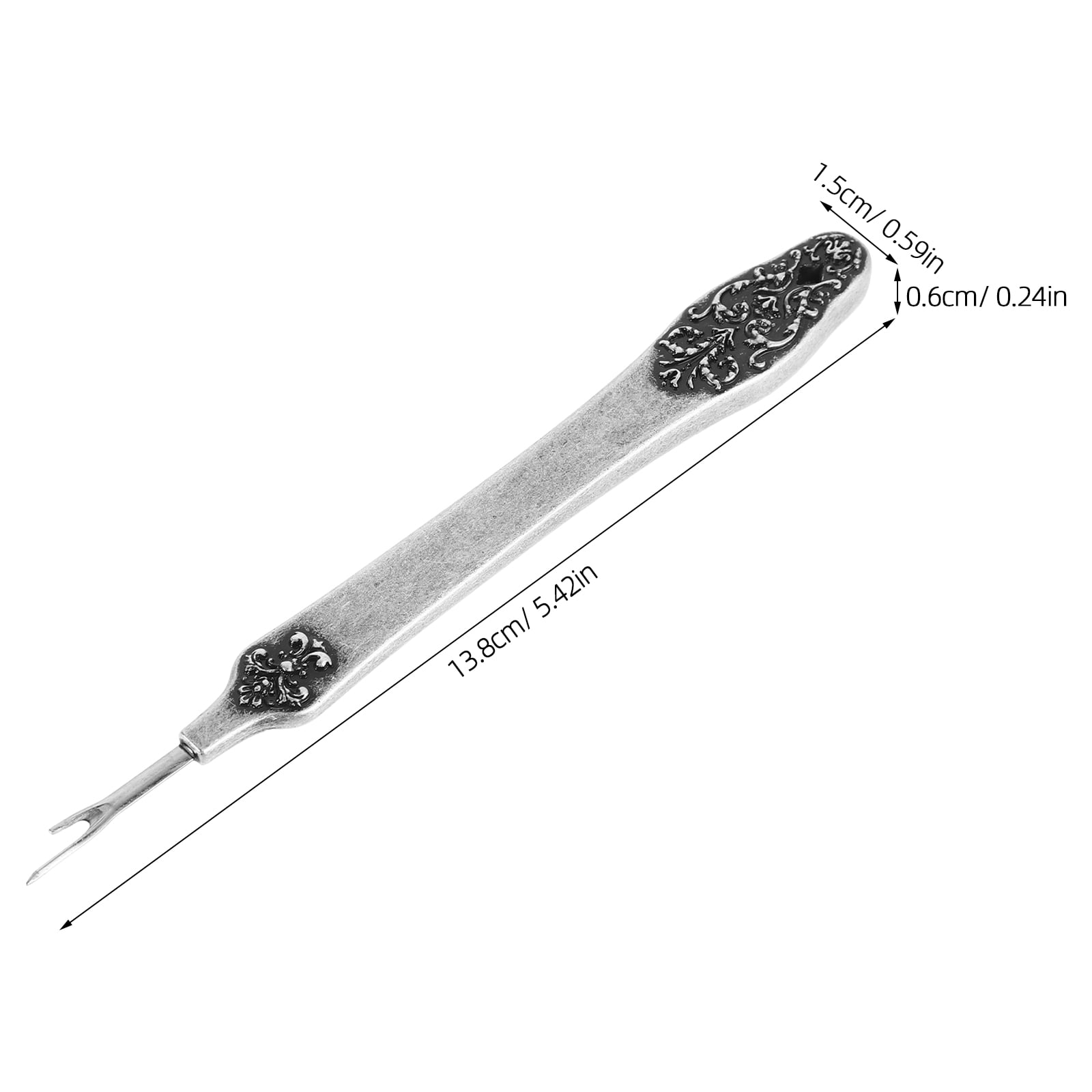 WEUVEB Ergonomic Plated Silver Metal Seam Ripper for Sewing Fine Crafted Stitch Removal