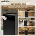 thumbnail image 6 of Restaurant Trash Can Cabinet with Tray Holder - Wooden Trash Can, Commercial Trash Can 40 Gallon Garbage Can Cabinet Grade Rubbish Bin for Restaurants, Cafeterias, Office (Black), 6 of 8