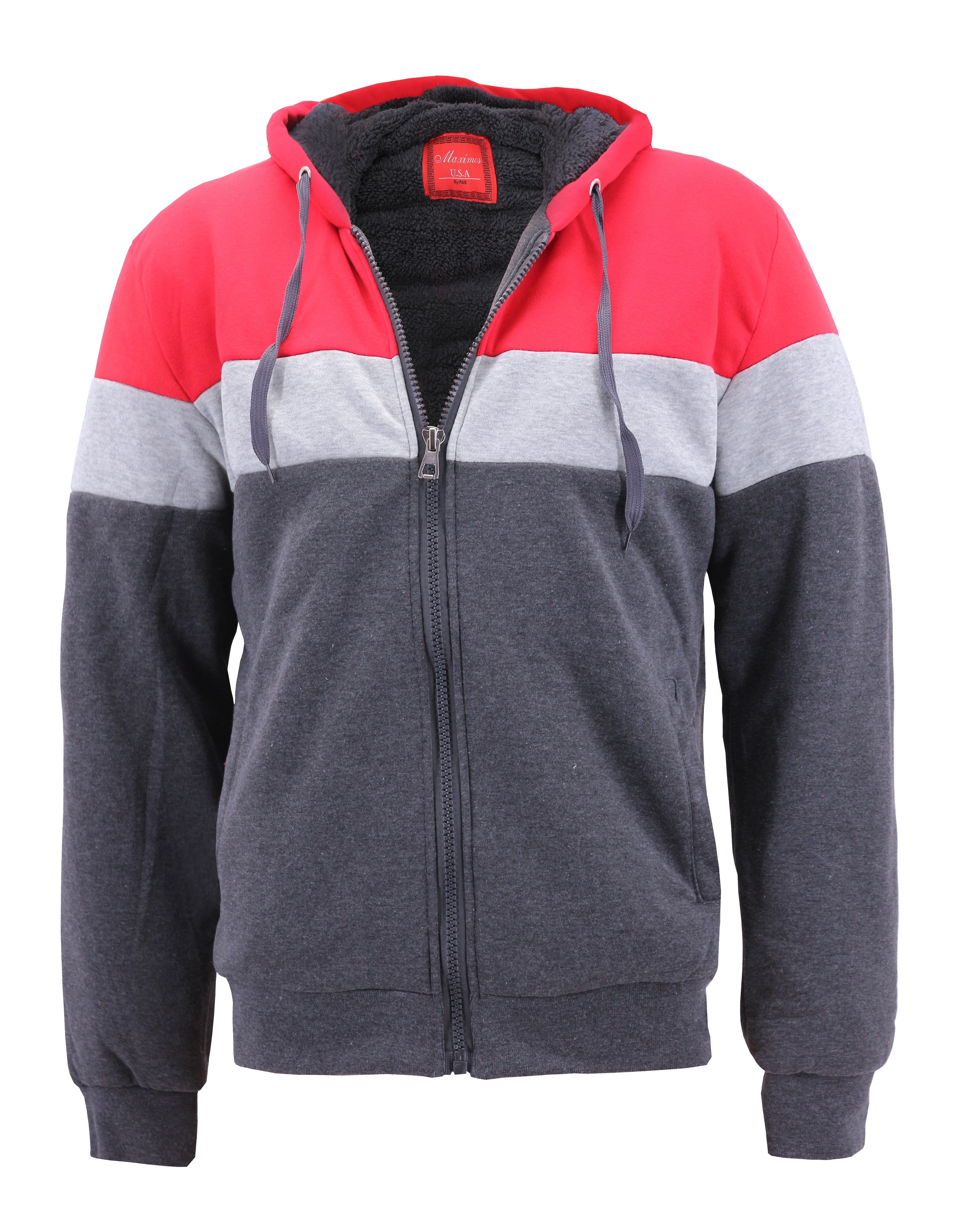 men's sherpa lined zip up hoodie