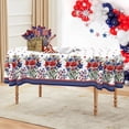 thumbnail image 2 of 4th of July Oval Tablecloth 60x84 Inch, Patriotic Fourth of July Tablecloth Oval 4th of July Table Cloth for Party Kitchen Dinner Decor, 2 of 6