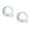 Colorname Initial: White / 10x10mm Initial Q, variant on 14k Yellow Gold Cubic Zirconia Large Initial J Earrings - Measures 10x6mm