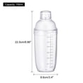 thumbnail image 2 of Uxcell 700ml 2pcs Transparent Plastic Cocktail Shaker Wine Beverage Mixer Wine Shaker Drink Mixer Bar Tools, 2 of 5