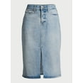 thumbnail image 4 of Free Assembly Women's Midi Denim Skirt, Sizes 0-20, 4 of 6