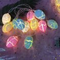 thumbnail image 1 of String Lights Transparent Lanterns Easter Decoration Halloween 3V PVC IP42 Battery Power Warm White Crack Pattern, 1 of 6