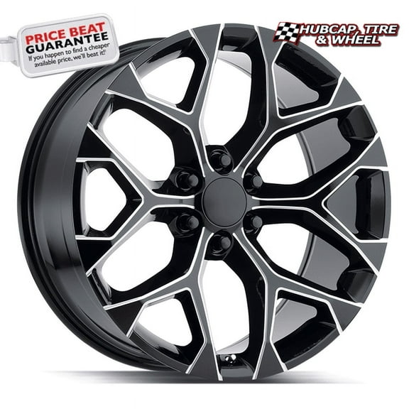 Strada OE Replica Snowflake Gloss Black Milled - 24X10-6x139.7 Bolt Pattern, 31mm Offset