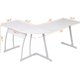 thumbnail image 2 of HHQHHQA  L-Shaped Corner Desk Computer Gaming Desk - Modern Home PC Table Office Writing Workstation, White, 2 of 7