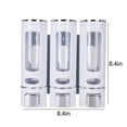 thumbnail image 3 of 3-Chamber Wall Mounted Soap Dispenser for Shampoo, Conditioner & Body Wash - No Drill Installation, White Plastic, 21.5x21x7cm, 3 of 7