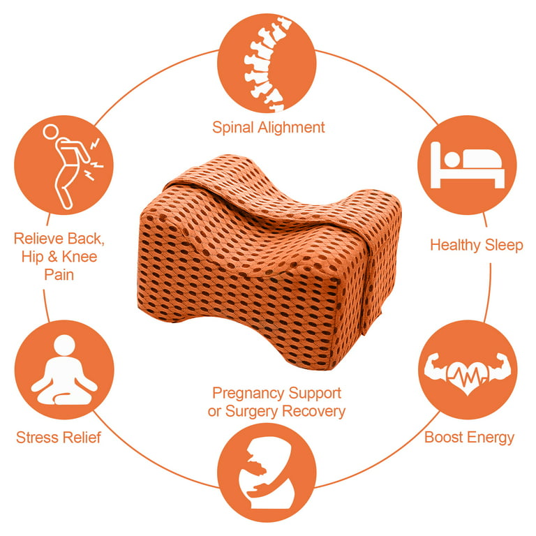 Memory Foam Leg Pillow Cushion Hips Knee Support Pain Relief