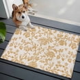 thumbnail image 3 of 2x3 Ft Entryway Area Rug, Farmhouse Orange Kitchen Rug Runner Washable Floor Mat, Vintage Flower Leaf Botanical Plant Non Slip Indoor Door Mat Throw Carpet for Bathroom Living Room Bedroom, 3 of 8