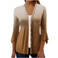 thumbnail image 2 of Sentmoon T-Shirts à Boutons pour Femmes Imprimé Col Rond Manches Courtes Cardigan Hauts Confortables Décontractés Basiques Grande Taille Hauts d'Été pour Femmes Offres du Jour 2025 Liquidation, 2 of 5