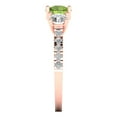 thumbnail image 3 of 1.97 ct Round Cut Natural Peridot Three-Stone Engagement Ring for Women in 18K Rose Gold, 3 of 5