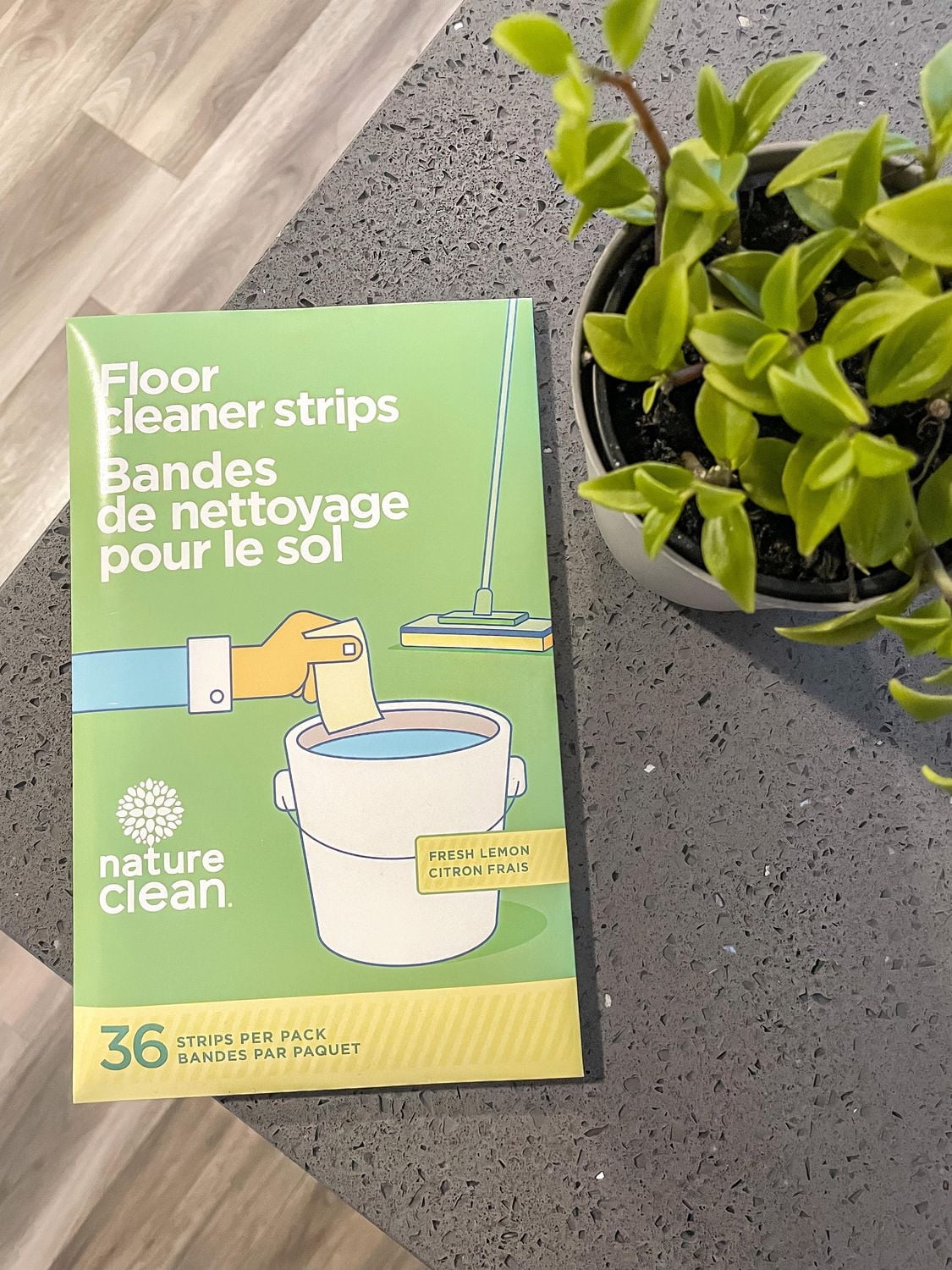 Nature Clean Floor Cleaner Strips - Fresh Lemon Scent, 36 strips