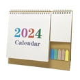 thumbnail image 1 of Calendario de escritorio 2023 2024 18 Calendario de escritorio pequeño mensual que se ejecuta desde julio de 2023 hasta diciembre de 2024, calendario plegable de pie con blocs de notas, 1 of 5