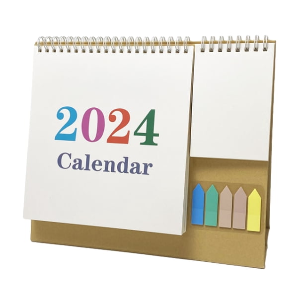Calendario de escritorio 2023 2024 18 calendario mensual de escritorio pequeño que se ejecuta desde julio de 2023 hasta diciembre de 2024, calendario plegable de pie con blocs de notas
