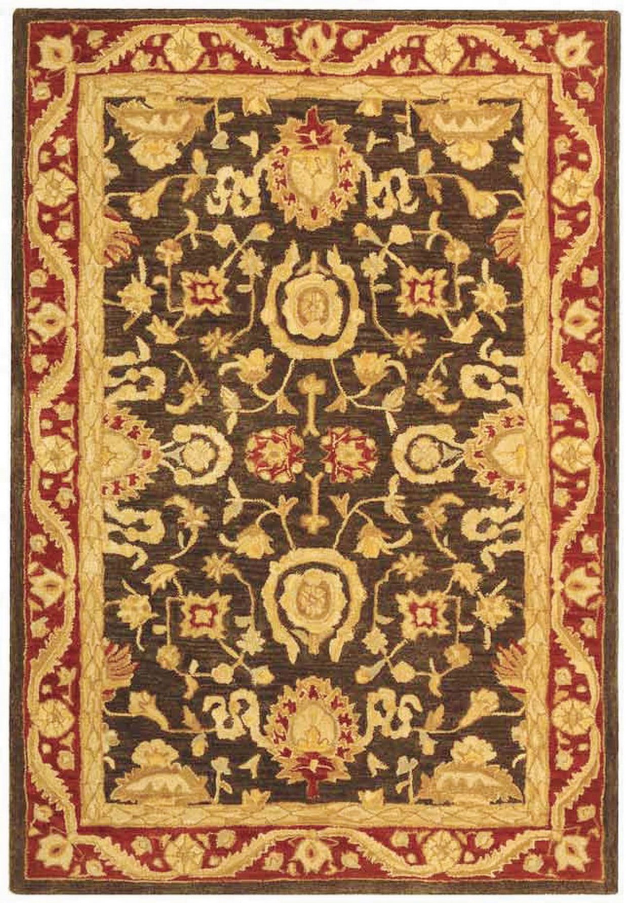 Charcoal 2'3 x 8' Safavieh Anatolia Collection AN548B Handmade Traditional Oriental Premium Wool Runner Red